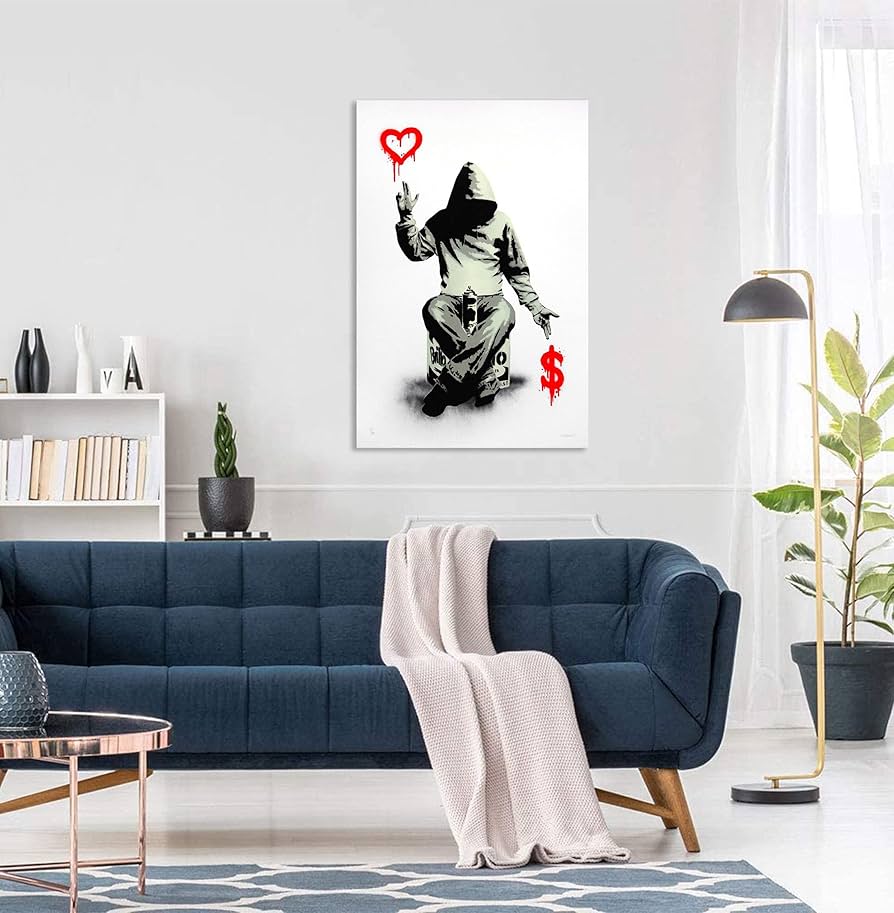 Amazon.co.jp: Banksy バンクシー 愛とお金 ポスター アート