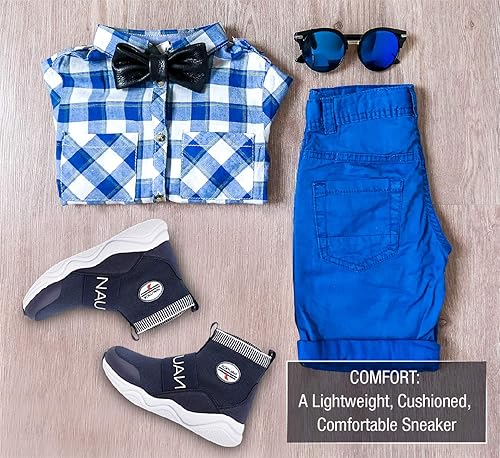 Miniatura 7 de Nautica Zapatos deportivos Silas de caña alta para niños con soporte mejorado para el tobillo, disponibles en tallas para niños grandes, niños