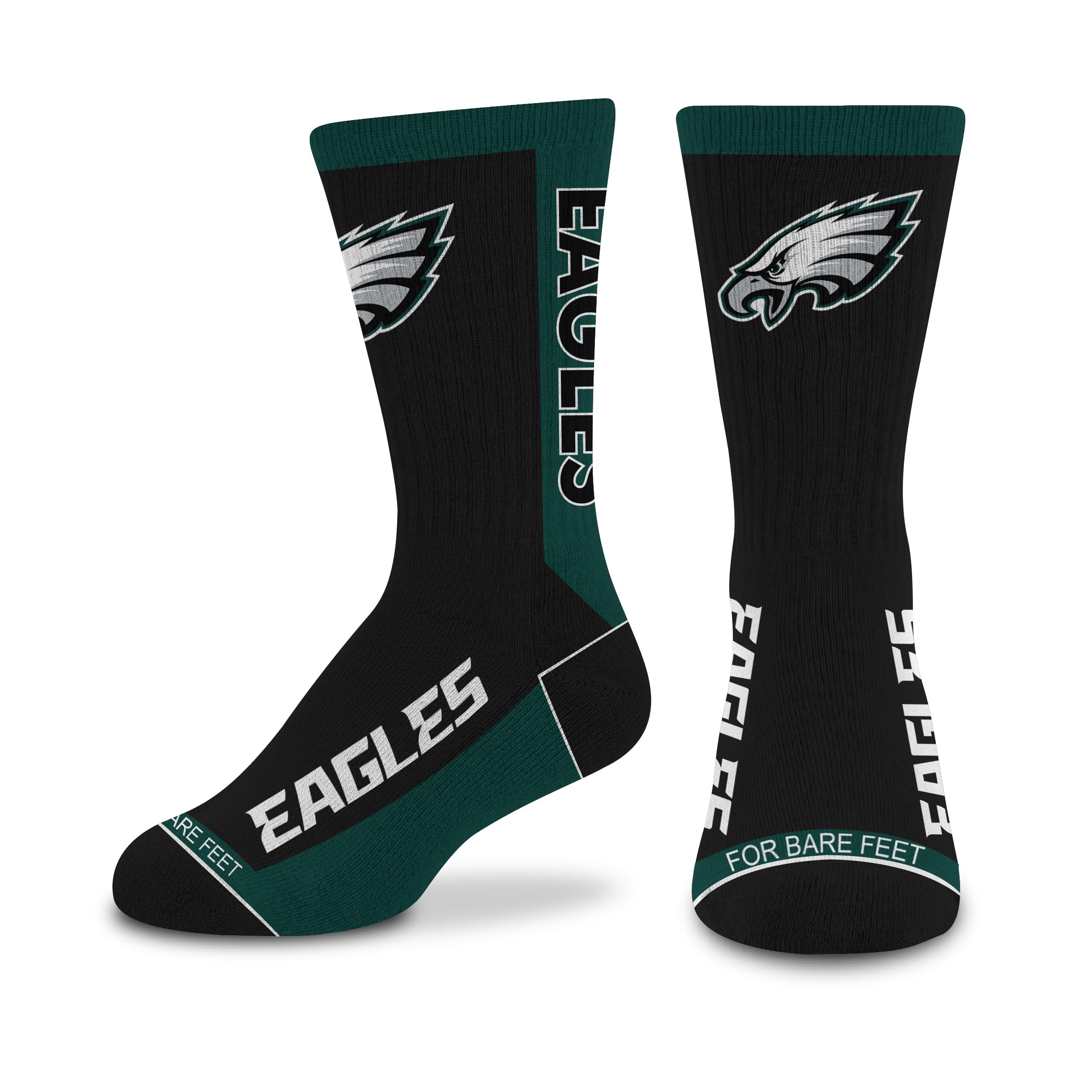 For Bare Feet Unisex Kid's NFL MVP Crew Sock Youth