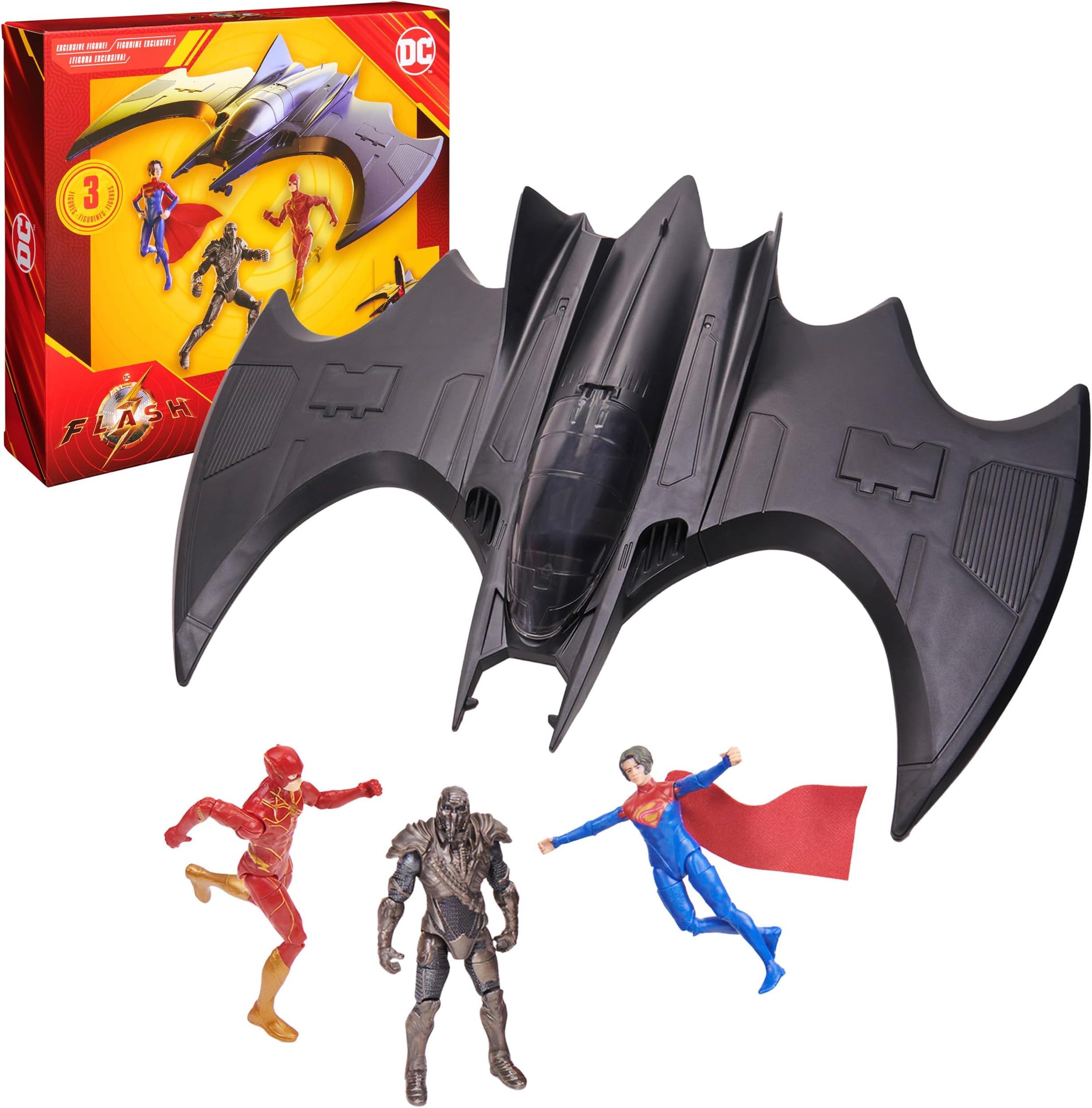 The Flash 4" Batwing Action Figure Vehicle & Figure Pack