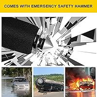 Vista 5 de Bloqueo de Volante Dachenus, Bloqueo Universal Retráctil para Volante de Coche, Vehículo con Protección Ajustable Antirrobo con Martillo