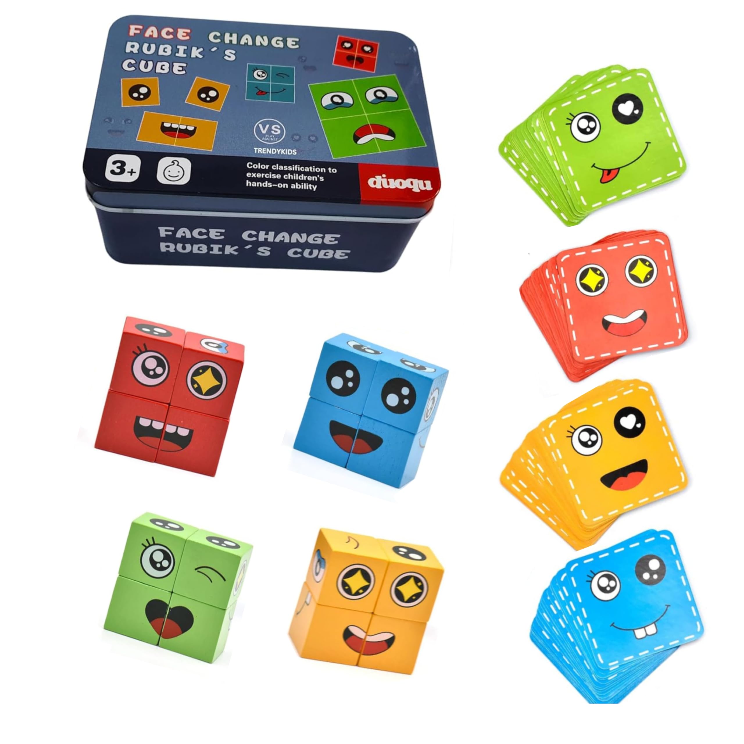 TRENDYKIDS Wooden Cube face Changing Game for Kids | Expressions Matching Block Puzzle Toy, Preschool Educational Learning Activities Game for Boys,Girls,Adults etc. Age above 3+ Years (B0CGMFS7SL) Amazon Price History, Amazon Price Tracker