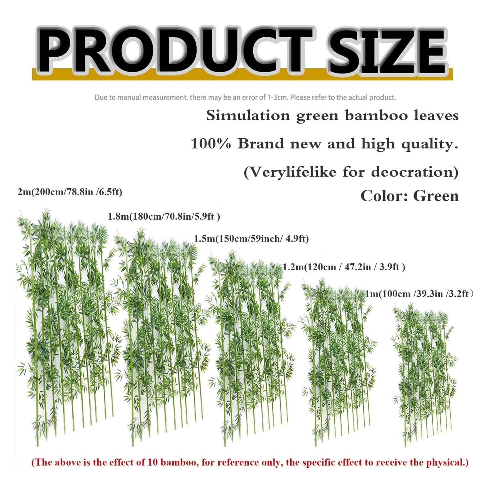 Separé da Esterno Pianta Finta di Albero di bambù Artificiale for Giardino Domestico, Schermata Privacy Parete Verde, Steli di bambù Finti con Foglie di plastica(35 Bamboo,1m/3.3ft Tall)