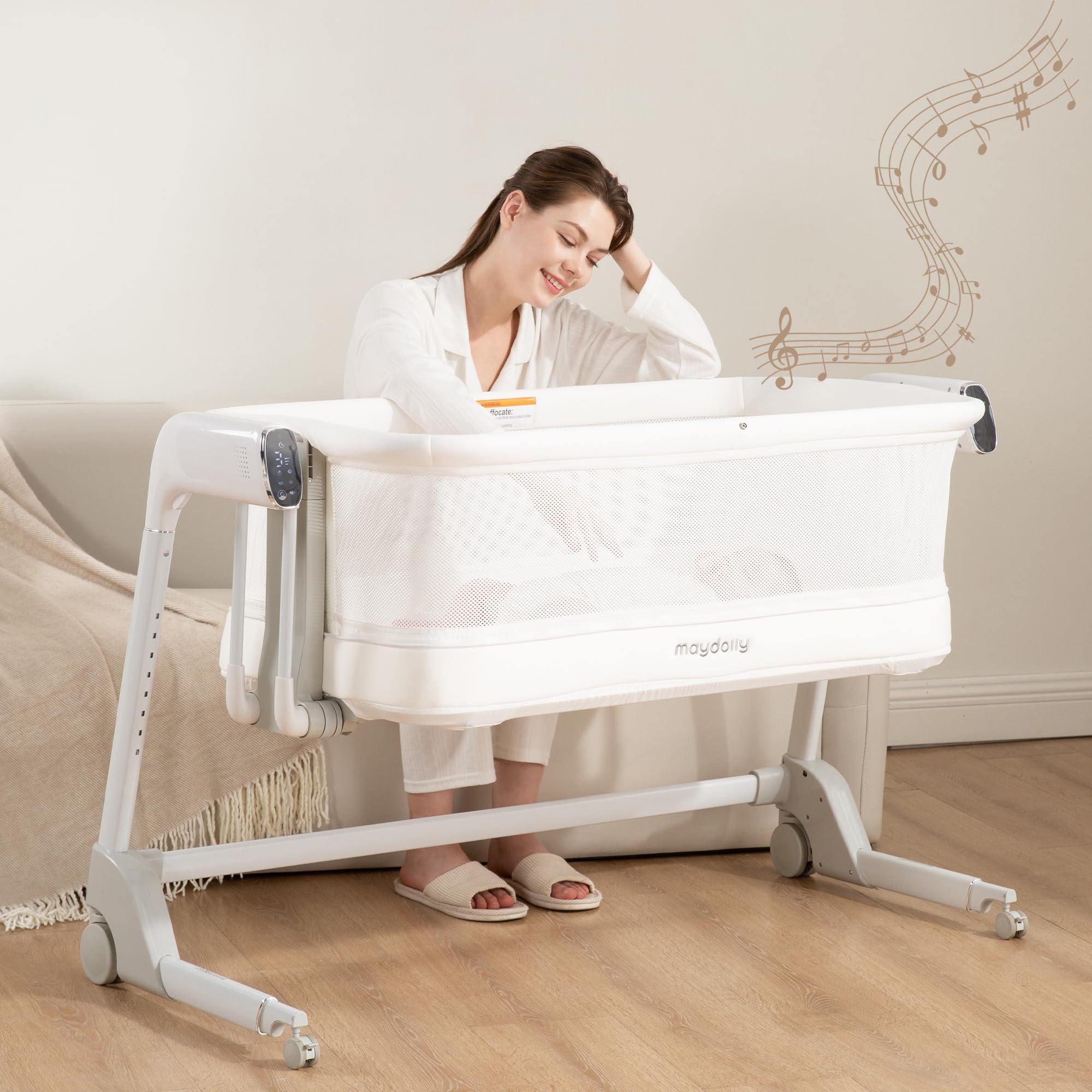 Amazon.com : Maydolly Baby Bassinet, Smart Crib, Automatic