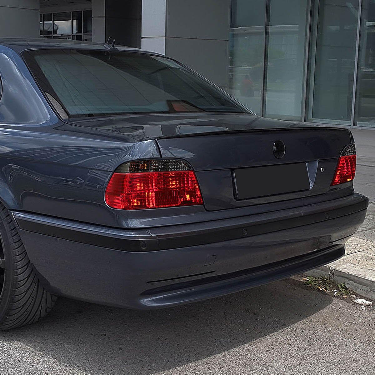 Auto Dynasty Compatible with BMW E38 7-Series 4Dr Pair of Smoke Lens Red Rear Brake+Signal Tail Light