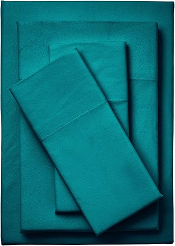 BrylaneHome Juego de sábanas de microfibra de 4 piezas, tamaño King, color azul pavo real