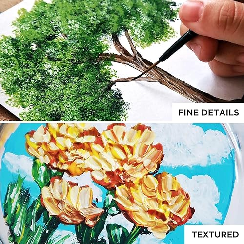 Miniatura 4 de Intoeffect - Juego de pintura acrílica de 24 tubos de colores, pinturas acrílicas para pintar, juegos de pintura no tóxica para niños, adultos,