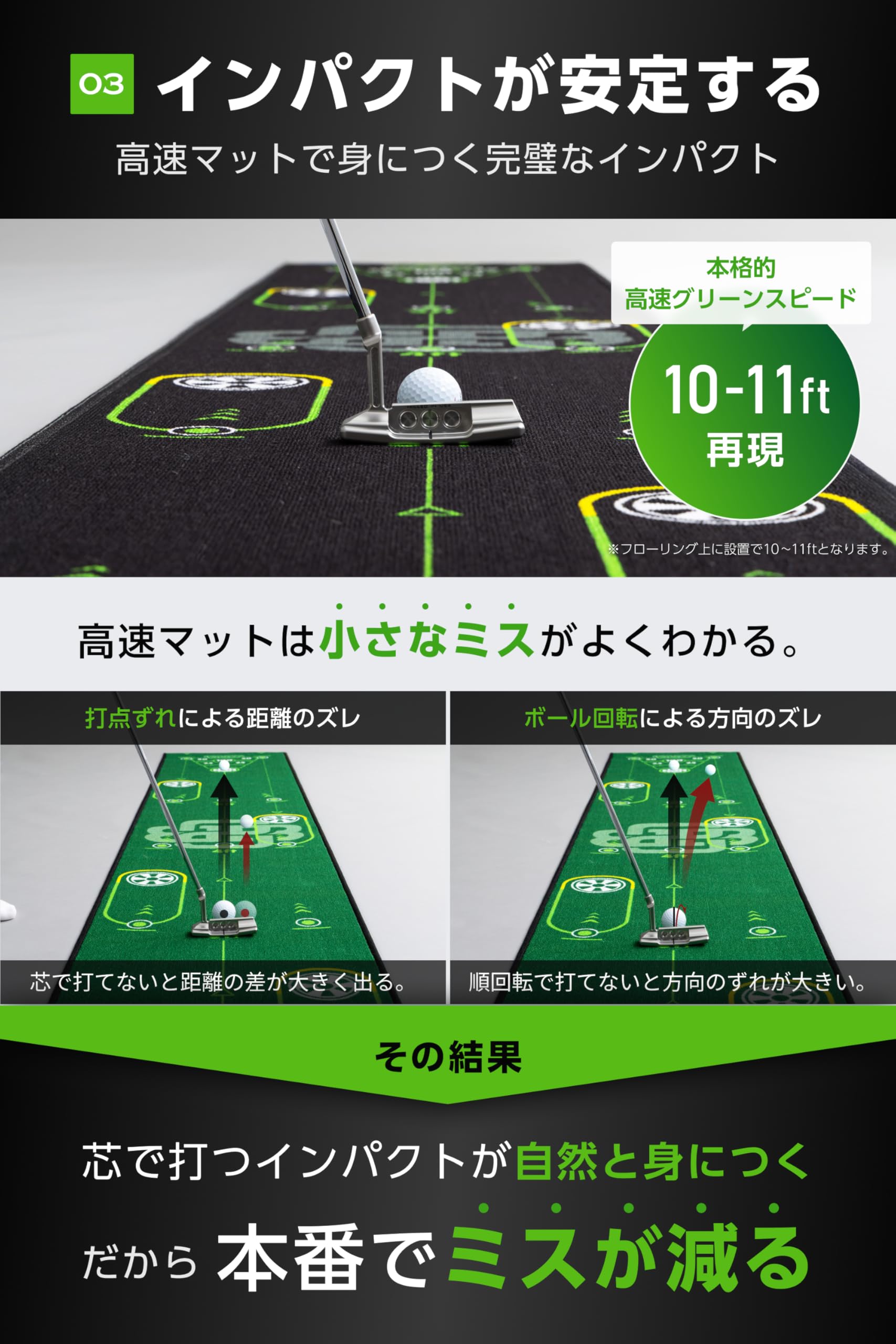 BACK2BASICSGOLF パターマット パター練習マット ゴルフ 練習 Amazon | BACK2BASICSGOLF パターマット パター練習マット