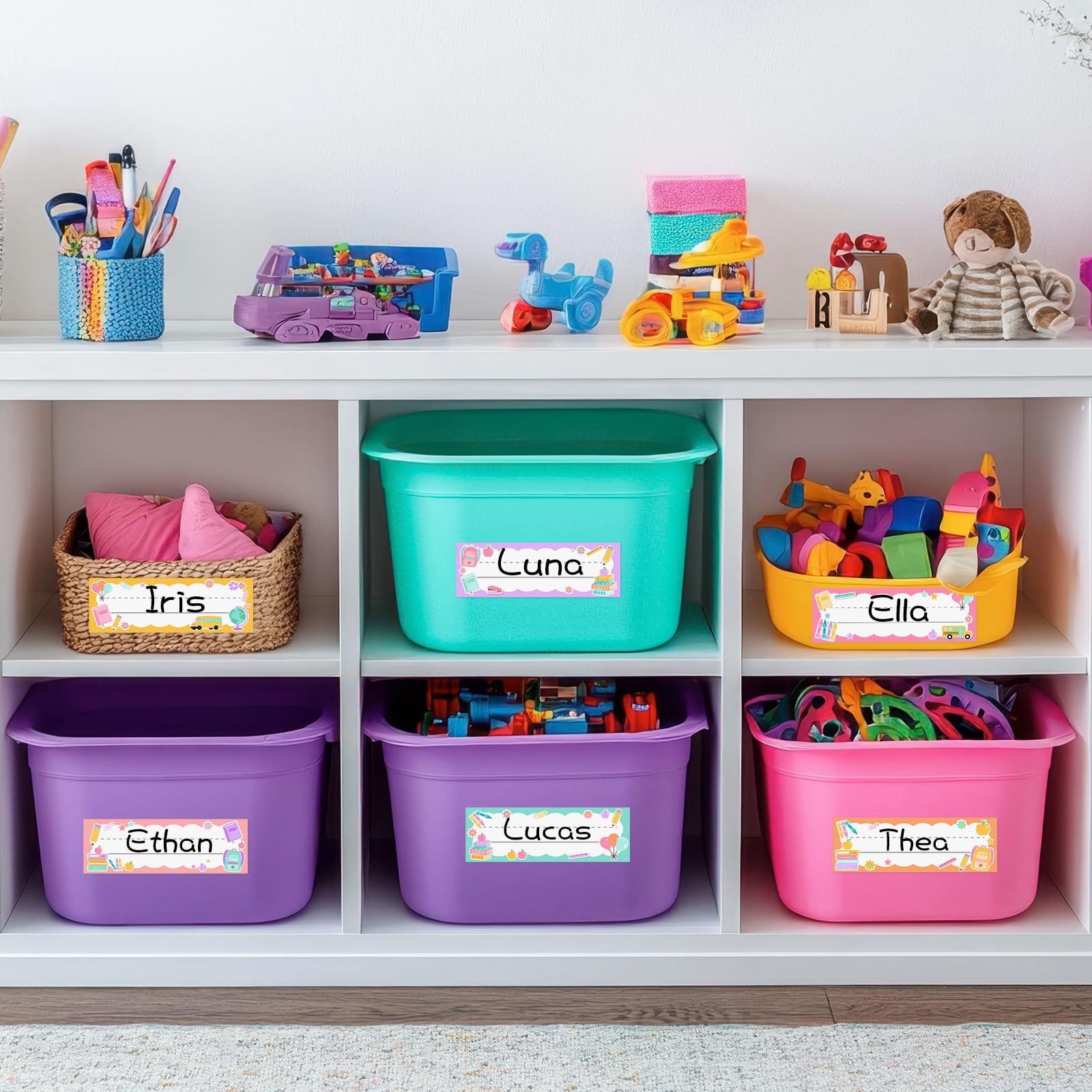 Mooliwe 72 szt. Etykiety z imieniem na biurko do klasy 22 x 7 cm szkoła klasa student dekoracja biurka powrót do szkoły tablice znamionowe dla 1. 2. 3. klasy przedszkola