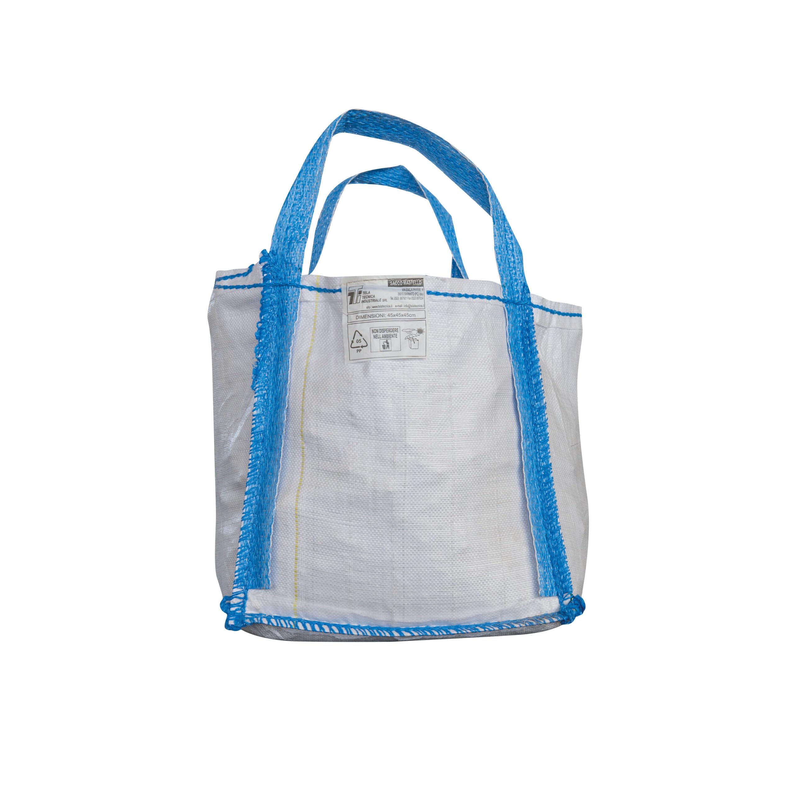 Sacco mastello 45x45x45 cm per materiale pesante in tessuto di polipropilene (15)