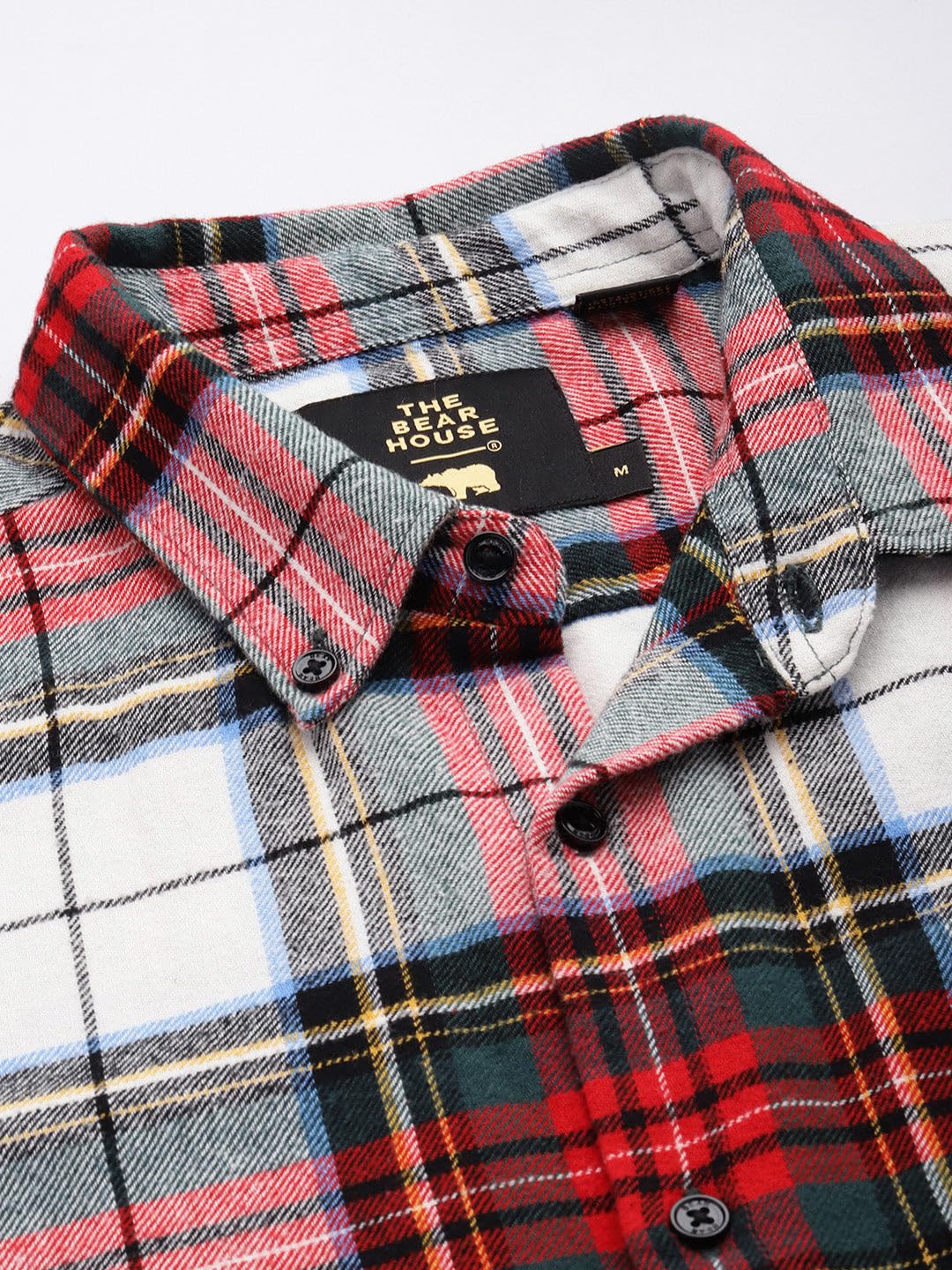 THE BEAR HOUSE Men Multi Checked Slim Fit Flannel Cotton Casual Shirt 1