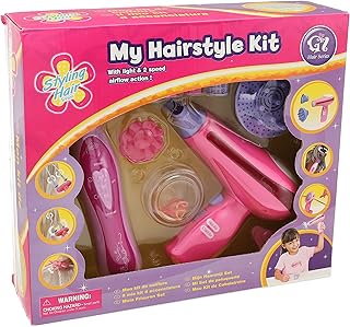 CAROL My HairStyle Kit with Light& 2Speed airflow Ction 11pcs +3y