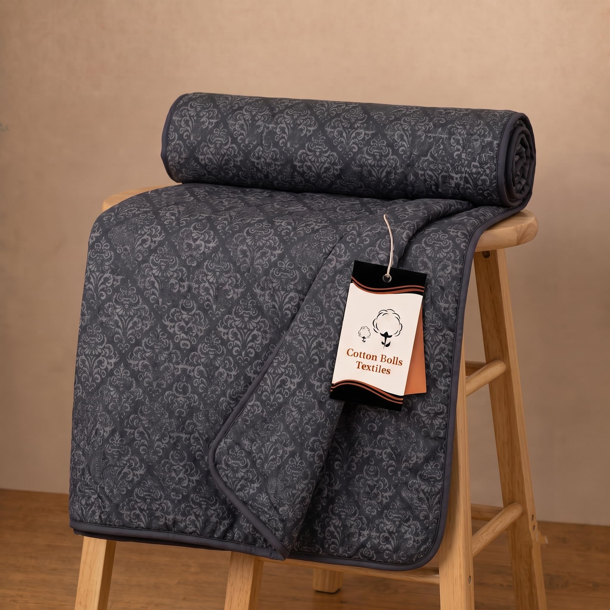 Cotton Bolls Textiles Glace Cotton Single Bed Blanket/AC Dohar | Ultra Soft, Lightweight & Breathable Blanket | Reversible All Season Dohar for Single Bed | Cozy Comforter | 230 x 140 cm-image-22