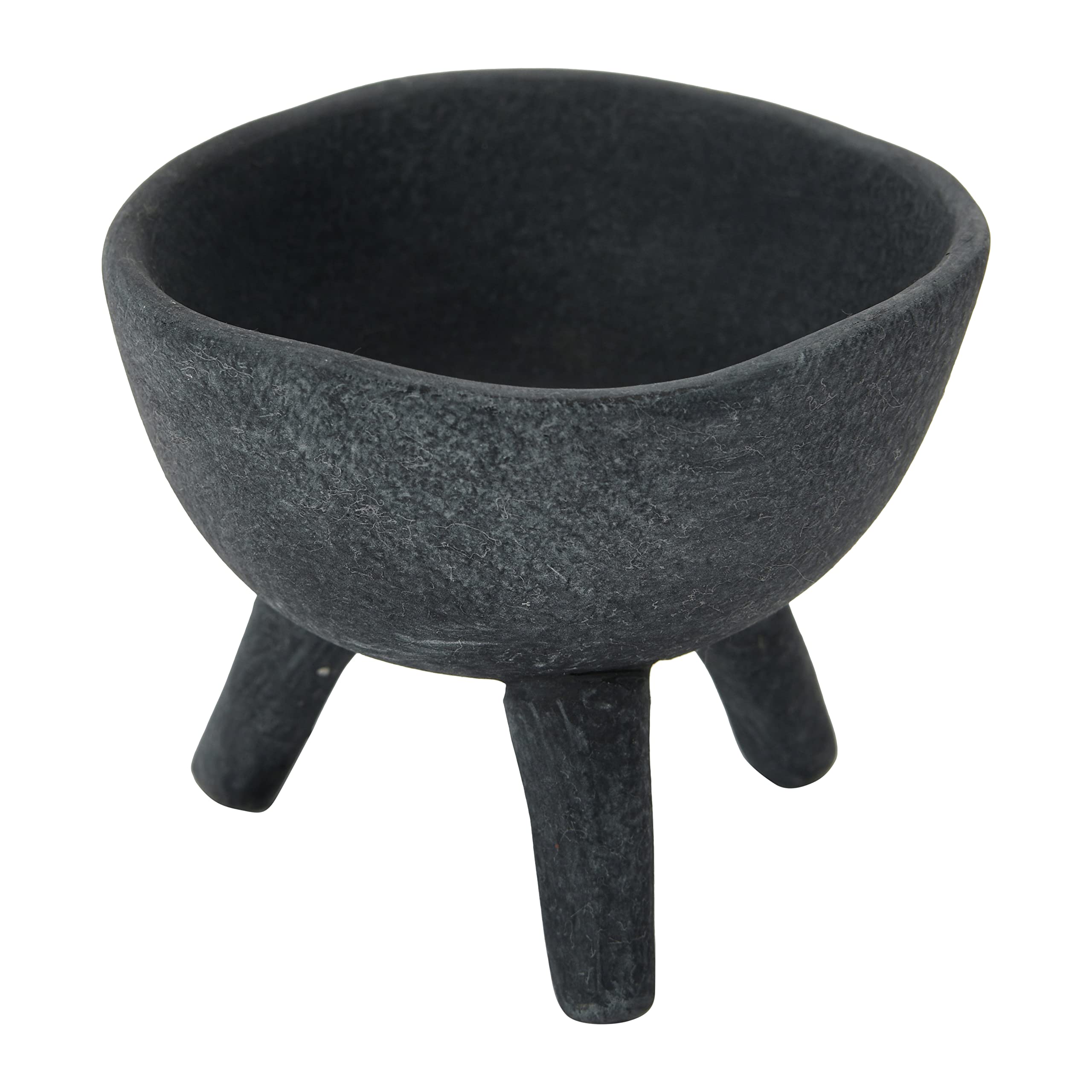 Boho Terracotta Footed Planter, Matte Black
