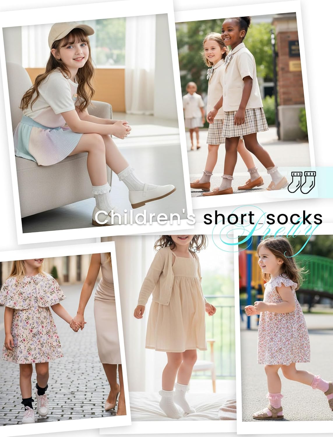 CHUNG Baby Toddler Girls Princess Cotton Frilly Socks Lace Ruffle Pack of 4/5/6 Thin Mesh Summer for Dress - Image 7