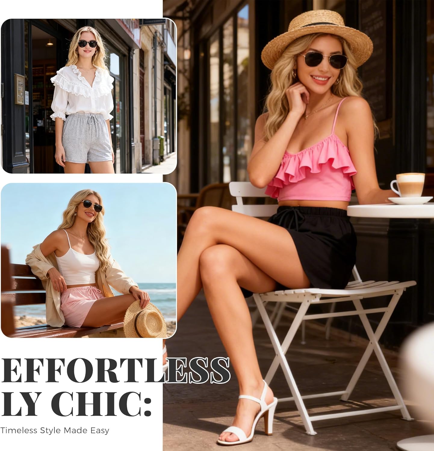 U2SKIIN 3 Pack Pajama Shorts for Women Lightweight Pj Bottoms with Pockets & Drawstring Lounge and Sleep Breathable - Image 5