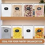 Grands conteneurs de stockage alimentaire hermétiques avec couvercles, 4 PCS de 5,2 L, organisateurs et stockage de cuisine, ensemble de conteneurs de stockage PRAKI pour céréales, farine et fournitures de pâtisserie avec étiquettes et marqueur