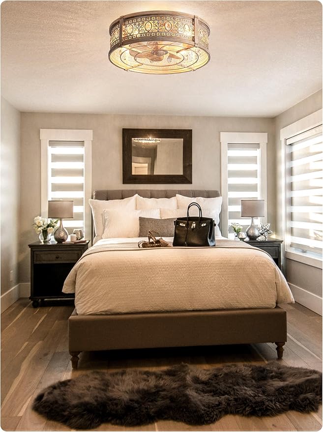 Ventilador de Techo 18" Con Luz LED y Control Remoto 110V miniatura 6