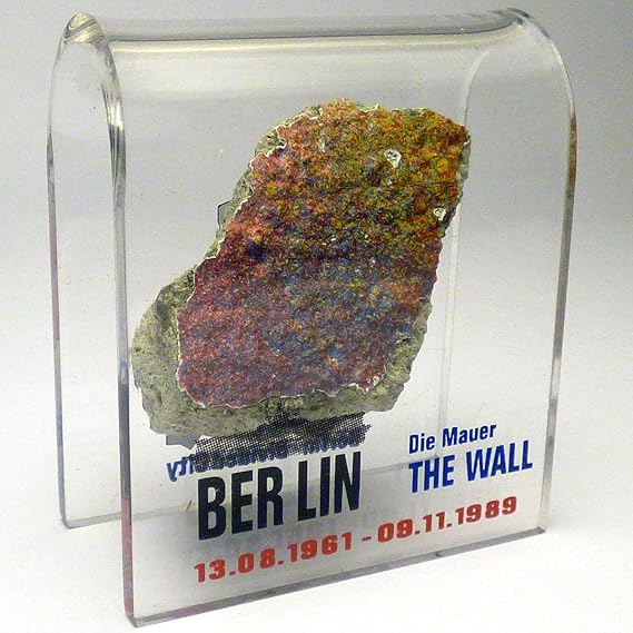 Hideo Kojima Speaks on the Death of Udo Kier 1 Original Piece of the Berlin Wall - Authentic Souvenir from the Real Wall in Germany Mounted in Acrylic Display (Small (2X2), Divided City)