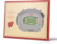 Vista 134 de YouTheFan NCAA Oklahoma Sooners - Arte de pared 3D de 5 capas con vista al estadio, Gaylord Family Oklahoma Memorial Stadium, 13.00 x 17.00 pulgadas