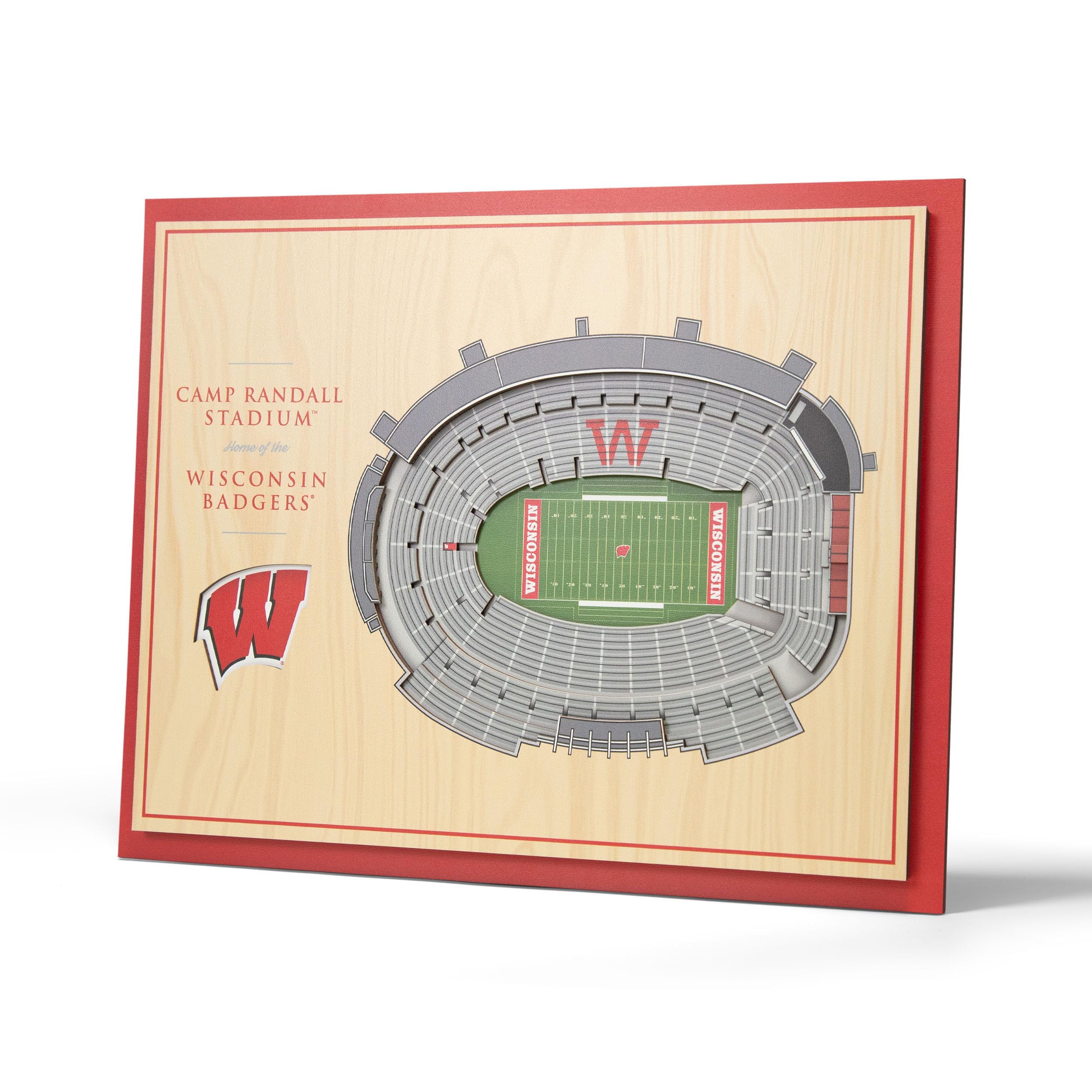 YouTheFan NCAA Wisconsin Badgers 5-Layer StadiumView 3D Wall Art - Camp Randall Stadium