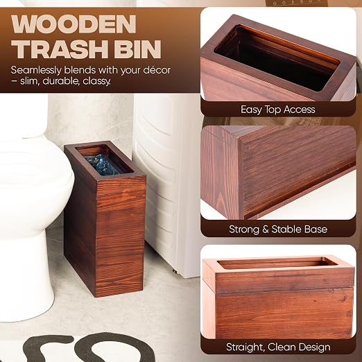 Caneca Rectangular de Madera 2.3 Galones miniatura 8