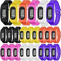 Vista 9 de Geyoga Pedometer for Walking Steps and Miles Pedometer Watch Silicone Steps Tracker Running Bracelet Ankle Step Counter for Calorie Burning and Step