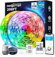 Vista 1 de DAYBETTER Smart WiFi Led Lights 200 ft, Led Strip Lights Work with Alexa and Google Assistant, App Voice Remote Control Music Sync Color Changing