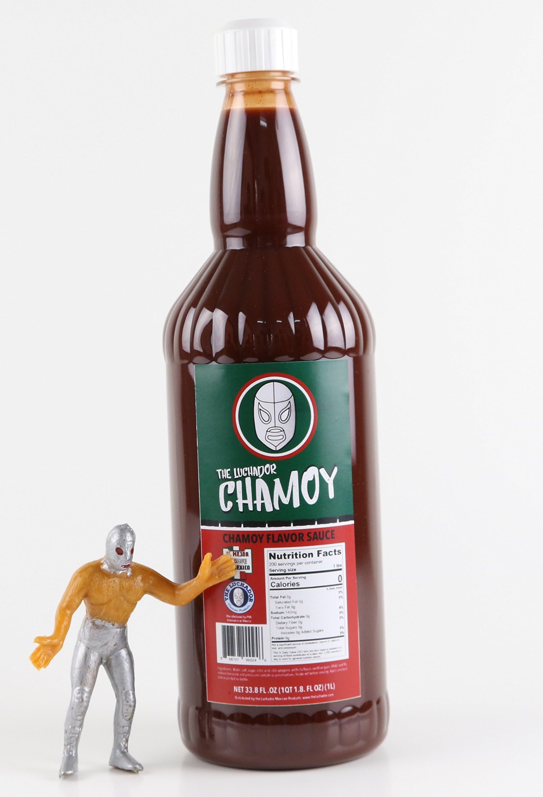 The luchador Chamoy Hot Sauce Chamoy Sauce Fruit and Snack Seasoning 33.8 fl oz