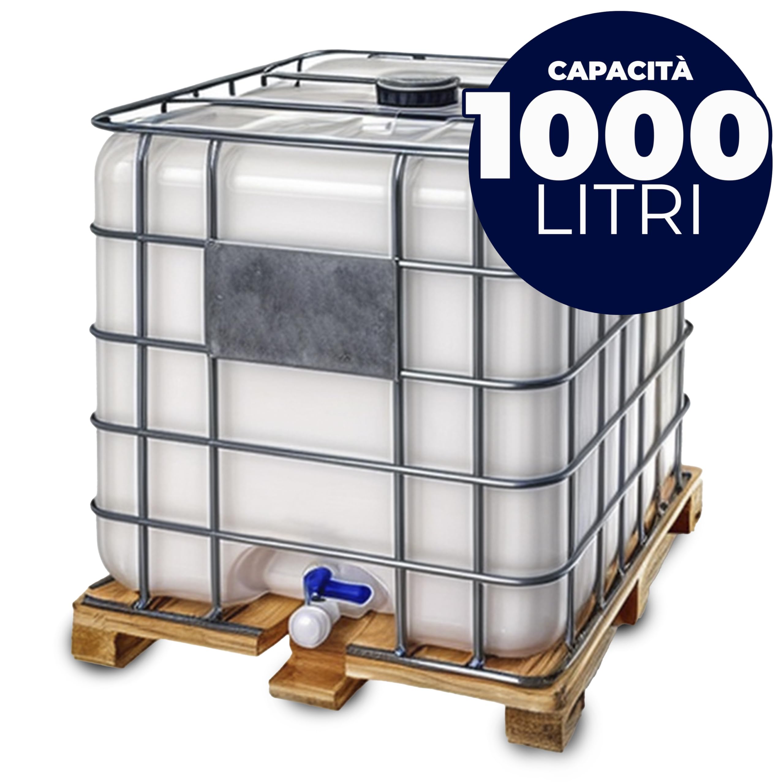 Bidone Serbatoio Acqua 1000 litri IBC-GRG con pallet in legno