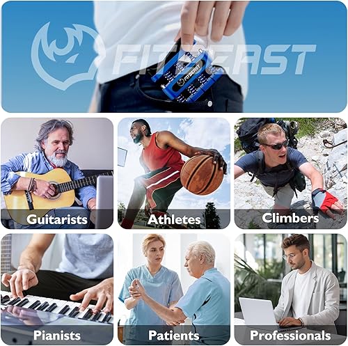 Miniatura 6 de FitBeast Fortalecedor de dedos, ejercitador de dedos, ejercitador de mano para mejorar la destreza y la fuerza en los dedos, manos, antebrazos,