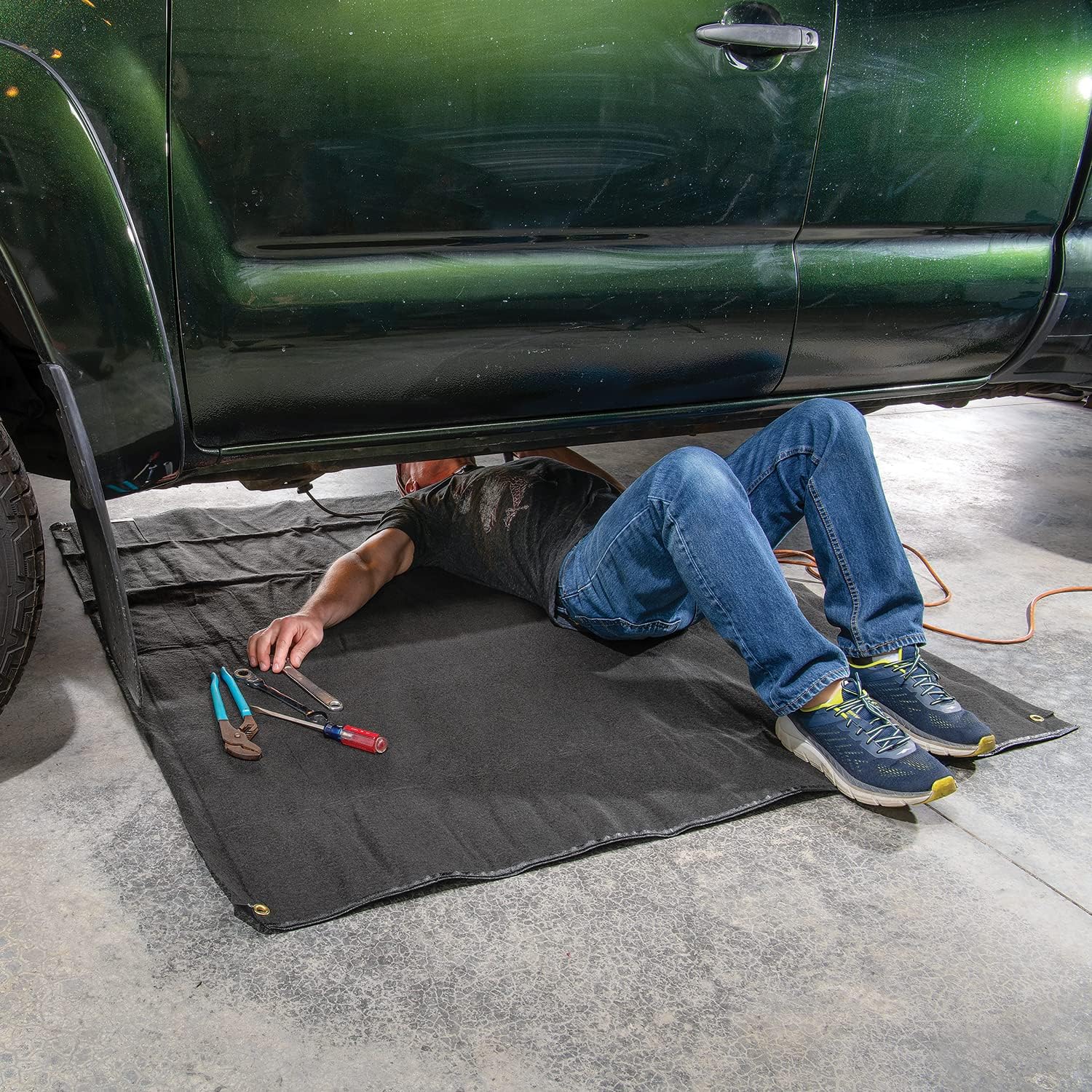 PIG Quick Response Roof Leak Diverter Tarp Kit with Hanging Straps - 30" x 30" - PMB30587-WHS