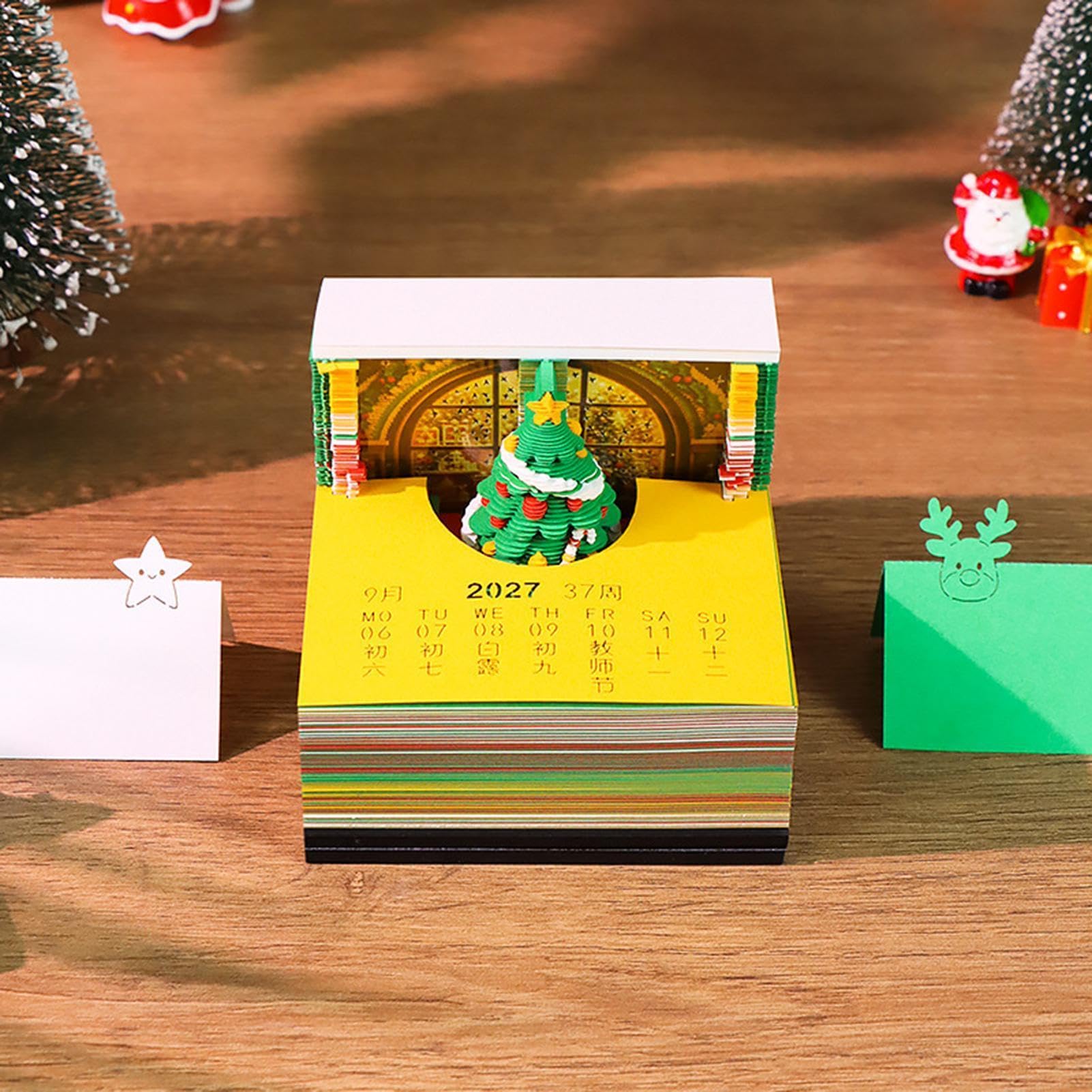 Bloc-mémo 3D Carnet Détachable Drôle Sapin De Noël Esthétique