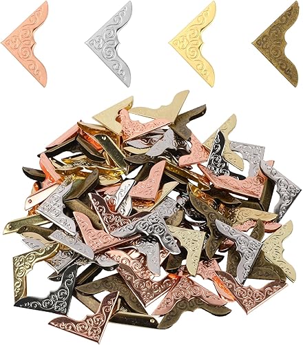 80 protectores de esquinas de metal para libros, esquinas de fotos, protector de esquinas de hierro, esquinas de fotos para álbumes de recortes,