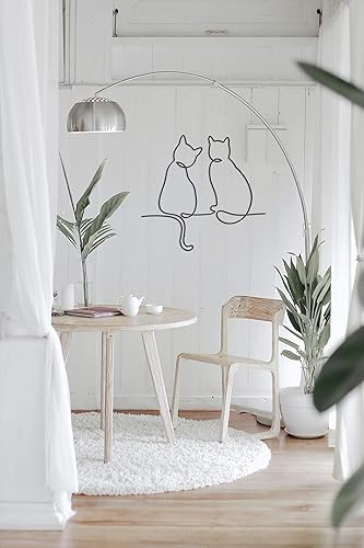 Miniatura 5 de Matani Decoración de pared de gatos de metal  Arte de pared de gato  Arte de pared de metal  (Heart)