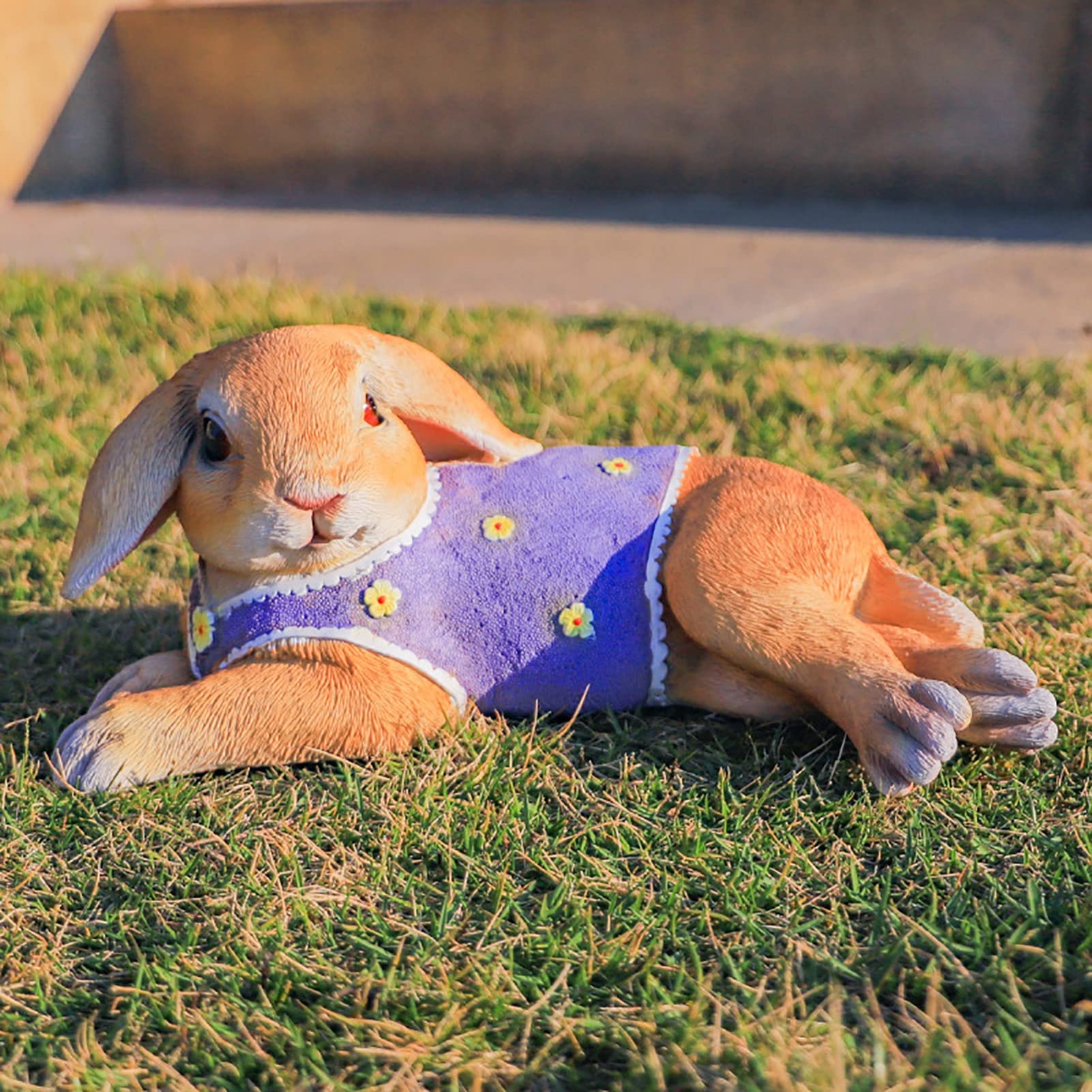 Bunny Decor Garden Yard Dekoracje na zewnątrz posągi królików i rzeźby, posąg królika wielkanocnego Wiosna Dekoracja domu Bunny Figurines