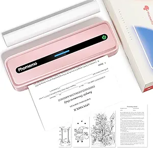 Phomemo Portable Printer, M832 Portable Printers Wireless for Travel, Wireless Thermal Inkless Printer for Office, Home, Compatible with Phone & Laptop