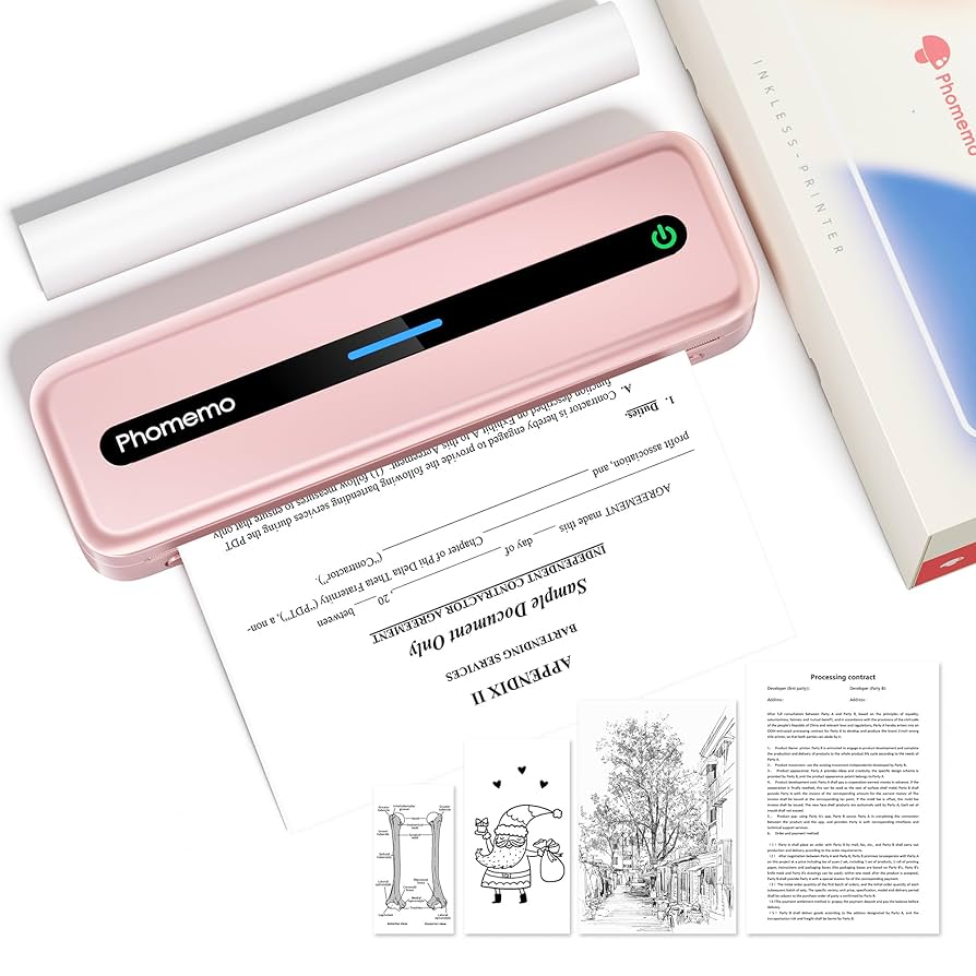 ★Pmo M832★ Phomemo Portable Thermal Printer, Bluetooth Inkless Printer