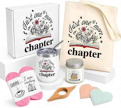 Book Lover Gifts - 7 Pcs Book Accessories, Thank You Gift for Women, Birthday Bookish Gifts for Reader, Teacher Gifts for Women, Christmas Gift