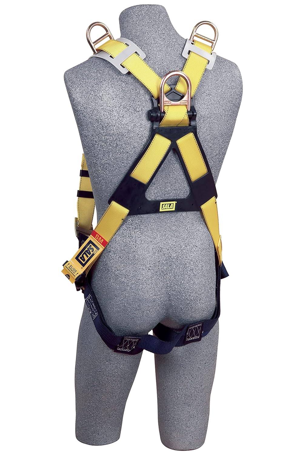 3M DBI-SALA Delta 1101254 Vest Style Harness, With Shoulder D-Rings, Tongue Buckle Legs, 420 LB Capacity, Universal, Yellow/Navy