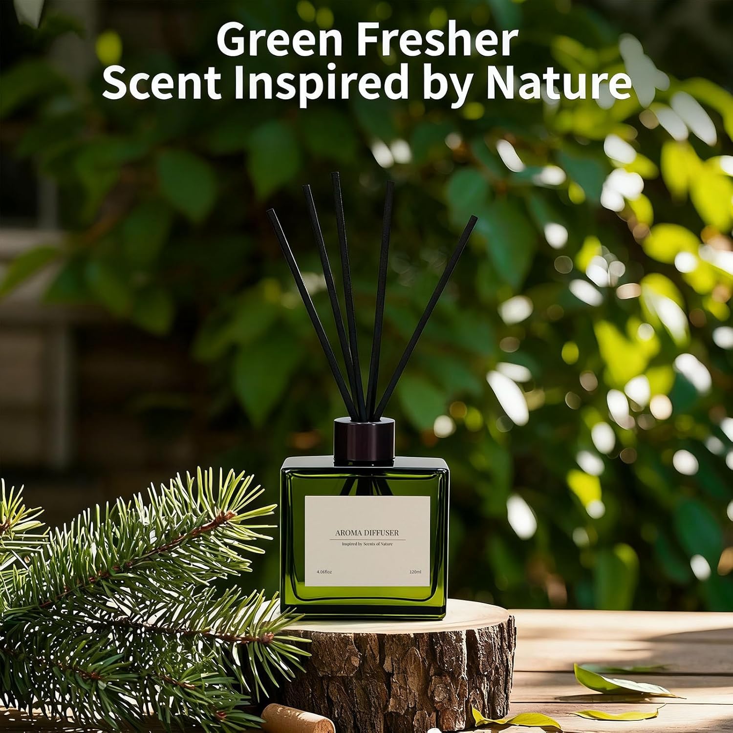 Reed Diffuser Set, 4 fl oz Jasmine Lily 2 Pack Scent Diffuser with 20 Sticks, 180 Days Long Lasting Elegant Home Fragrance for Bathroom Bedroom Office Decor Air Fresh