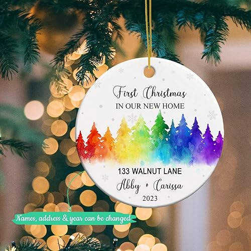 Vista 15 de Adorno de Navidad con foto personalizada de mi segunda Navidad 2025, adorno personalizado de cerámica para bebé, adorno colgante para árbol