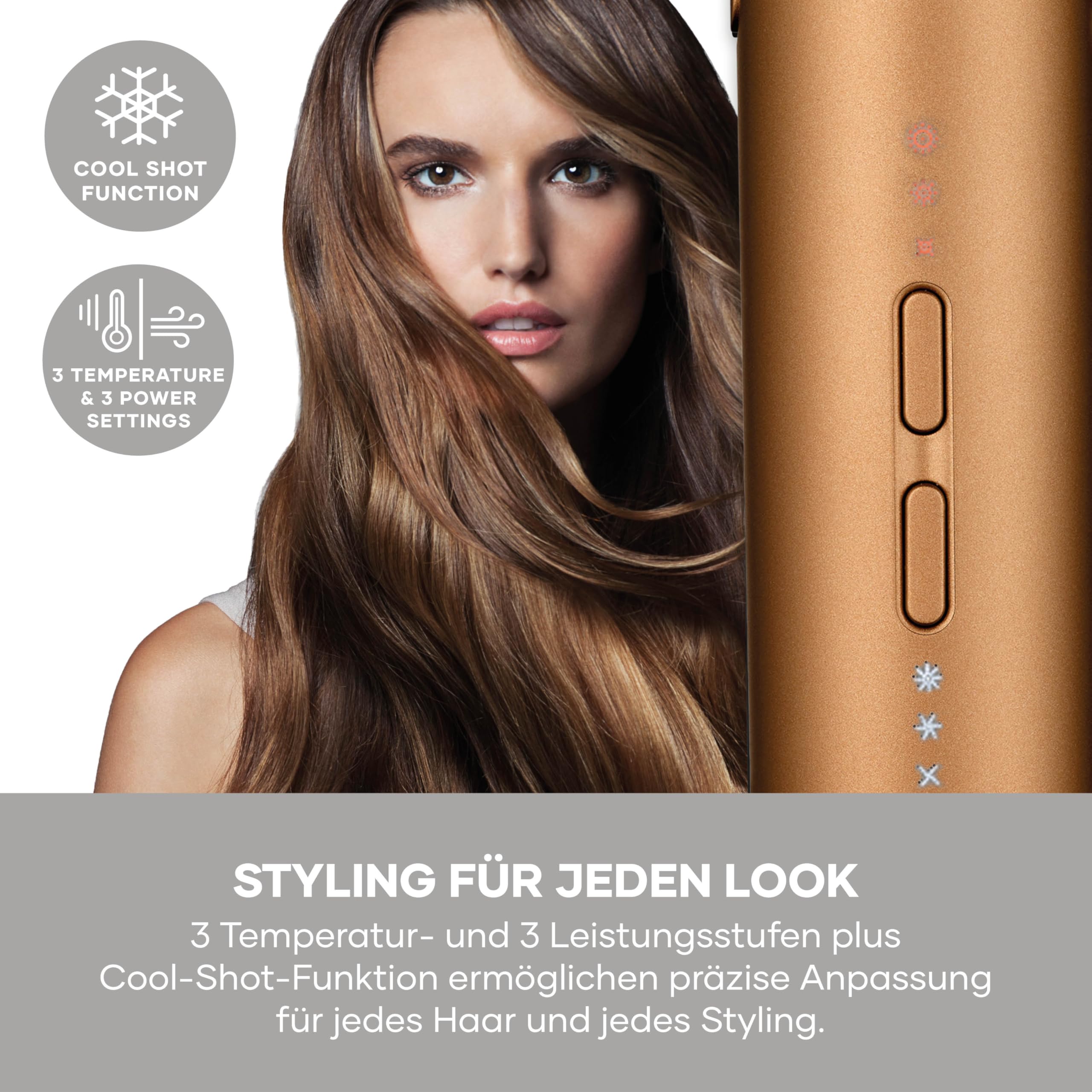 Severin HT 0172 Sèche-cheveux ionique avec anti-frisottis, concentrateur, diffuseur, coiffage doux, 3 niveaux de température et 3 niveaux de puissance, niveau froid, câble de 2,8 m, style S, 2000 W