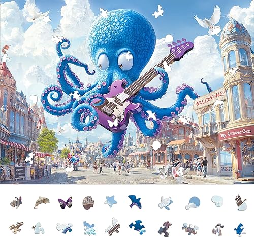 Miniatura 14 de Rompecabezas de 1000 piezas para adultos, divertido rompecabezas para adultos con gatos sorprendidos, pintura al óleo, rompecabezas divertido