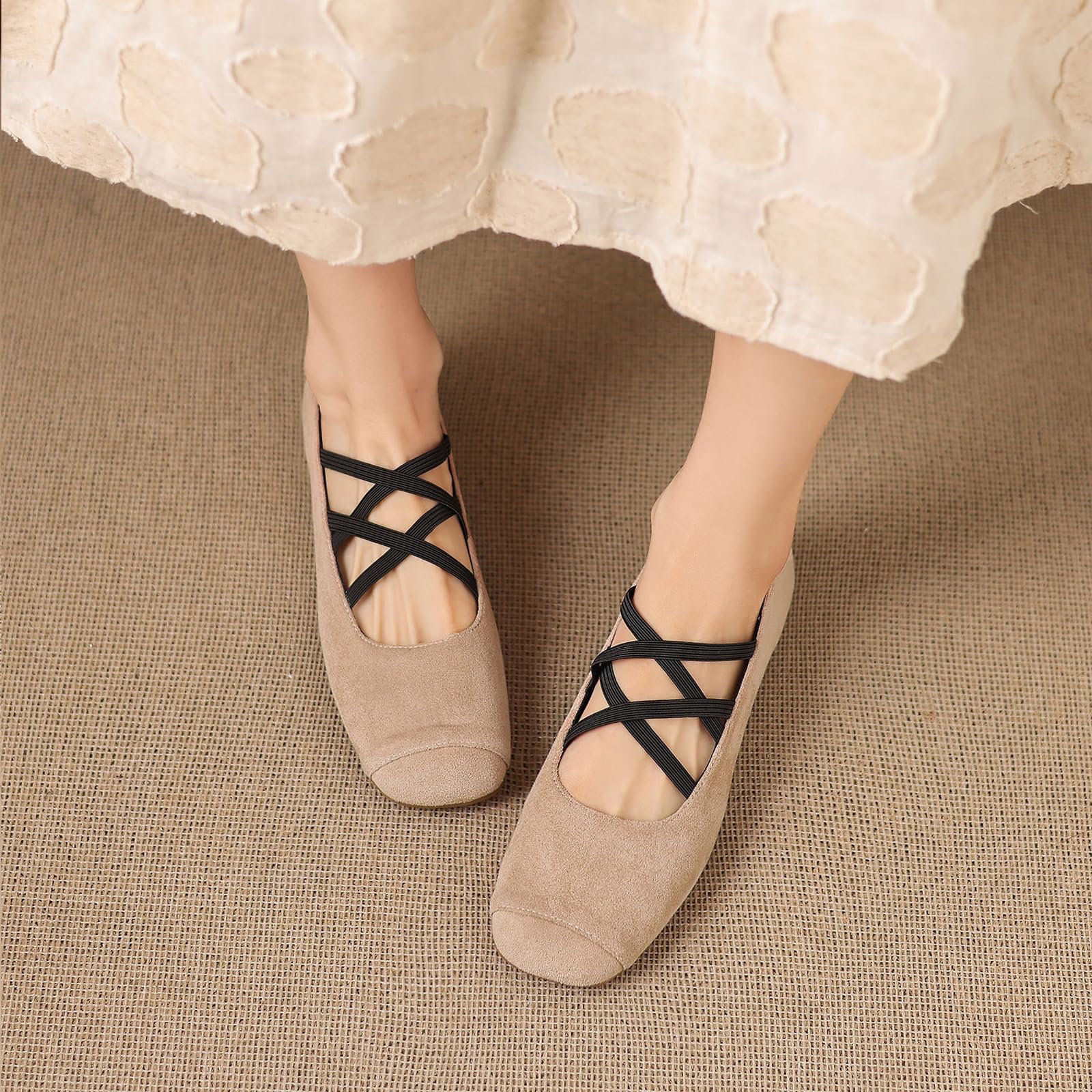 Scarpe Business Casual Donna Ballerine Camoscio Mary Jane Punta Tonda | Perfetto Per Scuola Pendolarismo E Viaggi Leggeri, Supporto Anti-Fatica Per Stare in Piedi, Stile Classico Versatile
