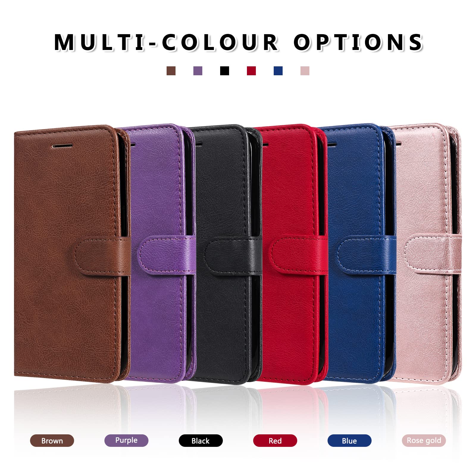 Cover per Oppo Realme GT Neo 2, Premium Portafoglio PU Custodia in PU Pelle, Flip Libro TPU Bumper Caso per Oppo Realme GT Neo 2, Nero
