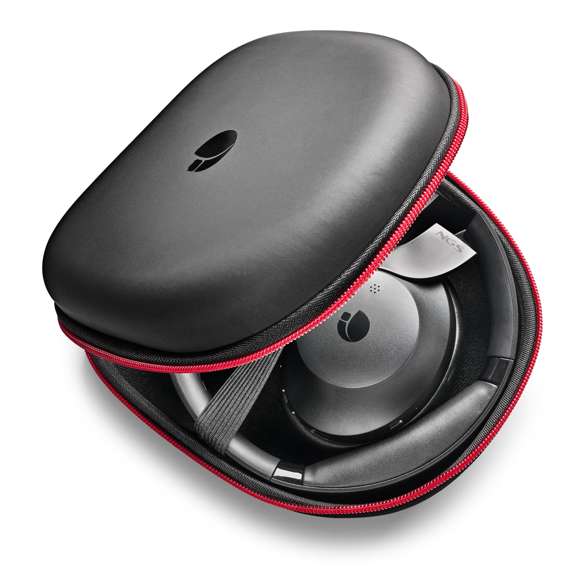 NGS Artica Shake - Cuffie wireless, cuffie compatibili Bluetooth, archetto regolabile, cuffie girevoli, tecnologia di riduzione del rumore ANC, microfono integrato, nero