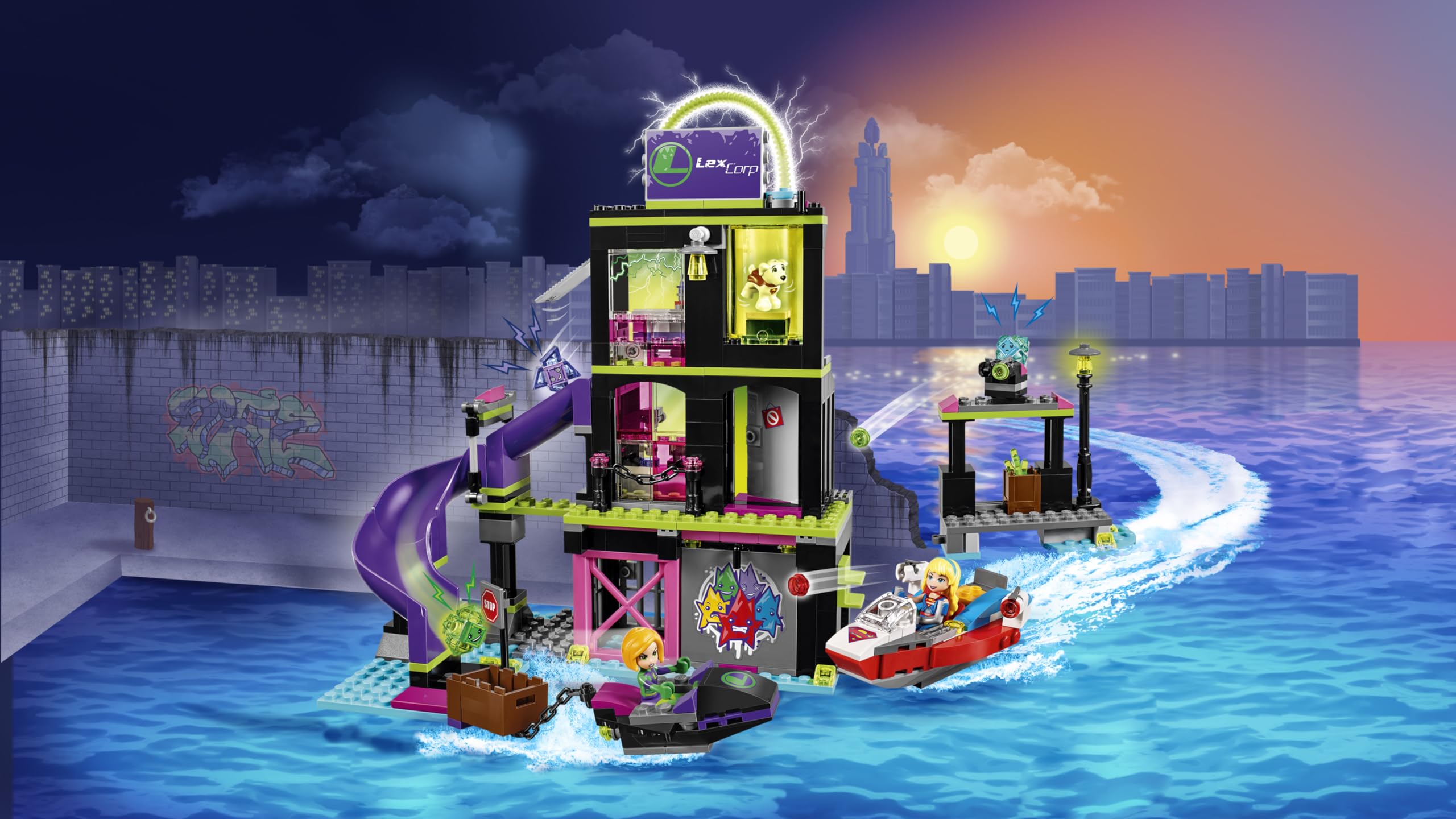 LEGO DC Super Hero Girls 41238 - "Die Kryptomite-Fabrik von Lena Luthor Konstruktionsspiel, bunt