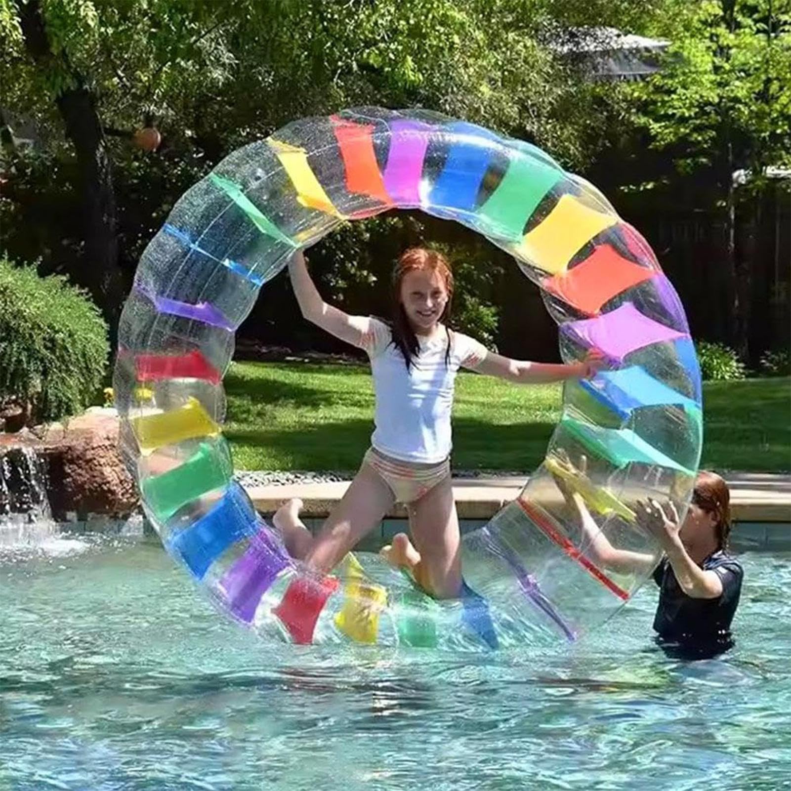 Aufblasbares Rad Wasser-Rollrad Schwimmhilfe Für Kinder | Rollendes Wasserspielzeug Sommeraktivitäten Für Kinder Erwachsene