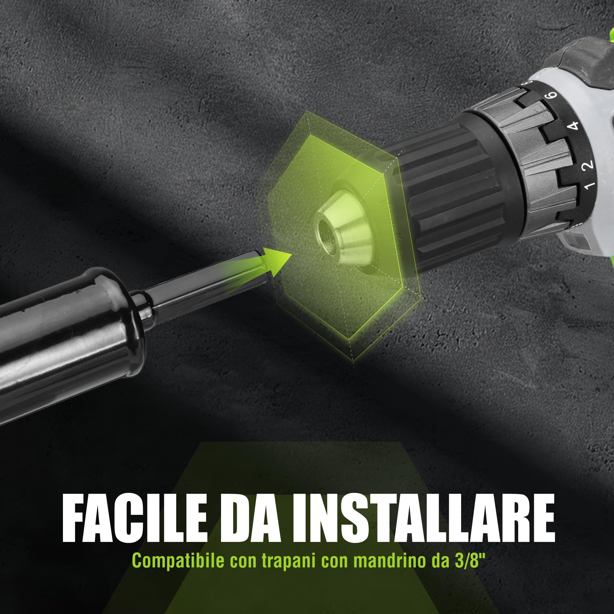 WORKPRO Trivella da Giardino, Trapano da Giardino per Trapano Elettrico, Vite a Spirale Senza Fili, Trapano Manuale, Strumento per Scavare per Piante e Fori (4 x 42 cm e 9 x 40 cm) 2 Pezzi